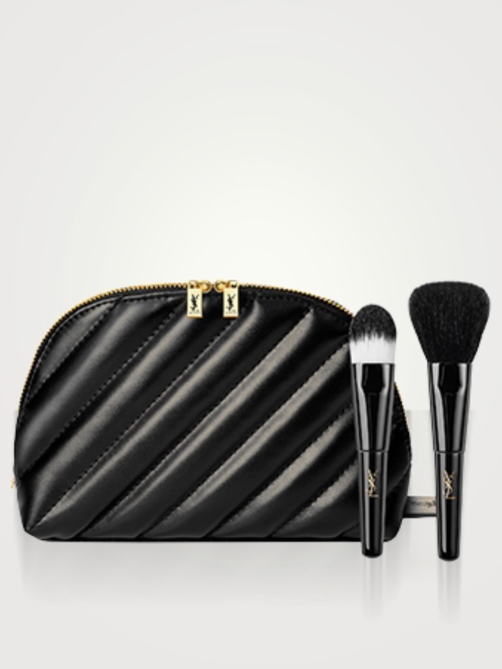 Yves Saint Laurent 3-pc gift set New Pouch, Powder Brush, Foundation Brush GWP